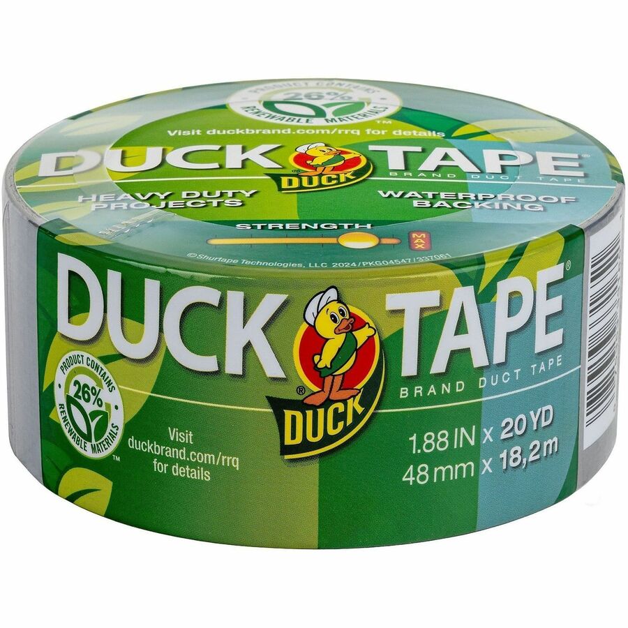 20 yd Length x 1.88" Width - Silver - Cloth Backing - Water Proof - For Indoor, Outdoor, Sealing, Bundling - 1 Each