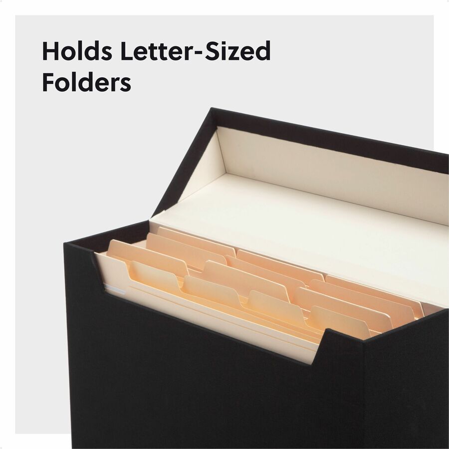 Smead Letter Recycled Box File - 8 1/2" x 11" - Paper, Metal, Linen, Stock - Charcoal - Space Saving, Textured, Labeling Area, Acid-free - 50% Recycled - 1 Each