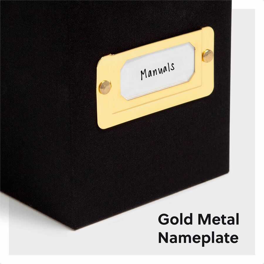 Smead Letter Recycled Box File - 8 1/2" x 11" - Paper, Metal, Linen, Stock - Charcoal - Space Saving, Textured, Labeling Area, Acid-free - 50% Recycled - 1 Each