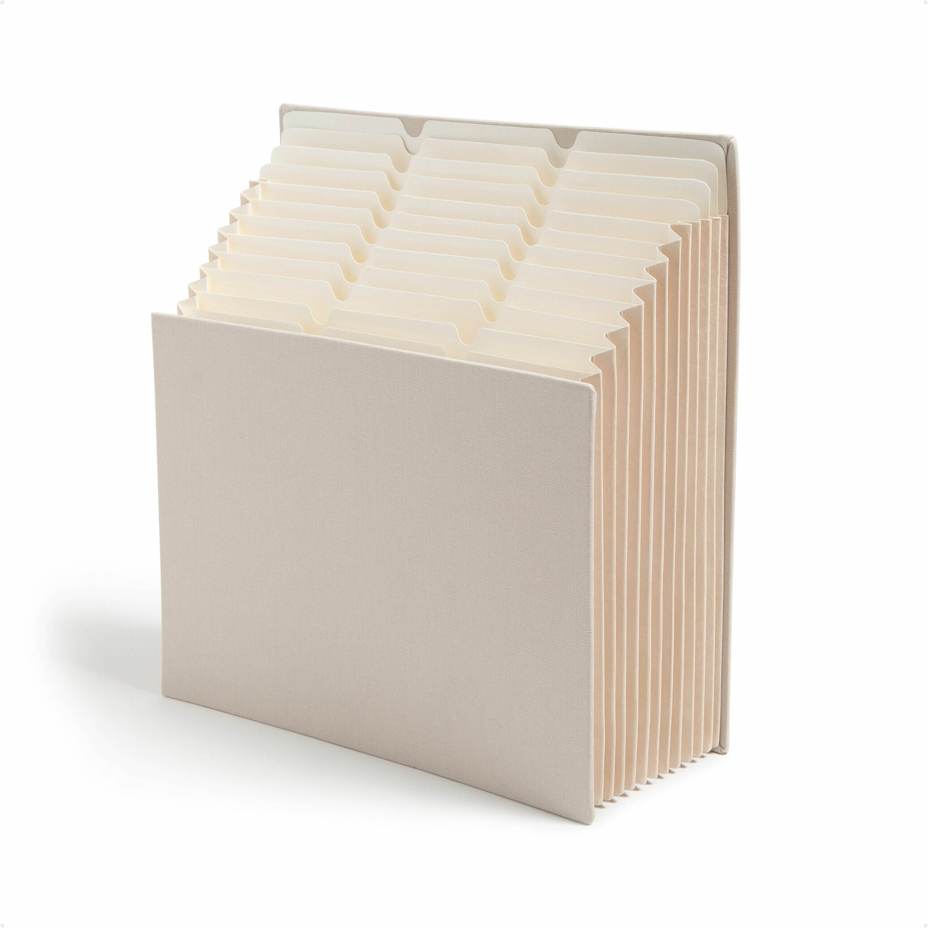 Smead Stadium 12-Pocket 1/3 Tab Cut Letter Size Recycled Expanding File, 8.5" x 11", 900 Sheet Capacity, 10.5" Expansion, 11 Dividers, Beige, 40% Recycled, 1 Each