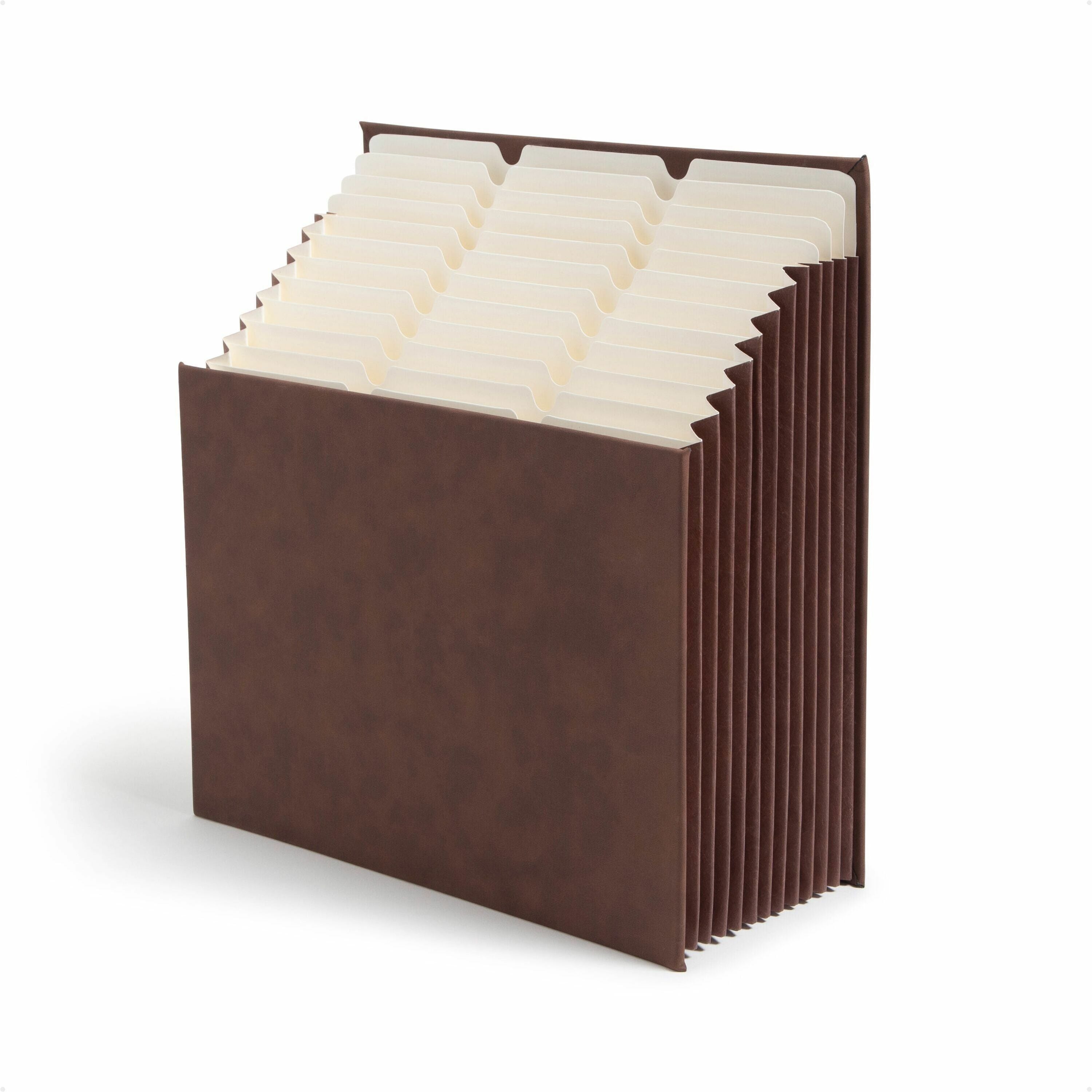 Smead Stadium 12-Pocket 1/3 Tab Cut Letter Expanding File, 8.5" x 11", 900 Sheet Capacity, 10.5" Expansion, Assorted Tab Positions, 11 Dividers, Saddle, 40% Recycled, 1 Each