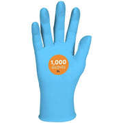 KleenGuard G10 Comfort Plus Blue Nitrile Gloves, X-Large, 4 mil Thickness, 9.5" Length, Powder-Free, Latex-Free, Textured Fingertip, Touchscreen Capable, 100 Gloves per Box