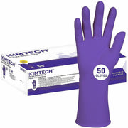 Kimtech Purple Nitrile-Xtra Exam Gloves, Small, 5.9 mil, 12" Length, Ambidextrous, Beaded Cuff, Textured Fingertip, Non-sterile, Powder-free, Latex-free, Durable, Comfortable, Recyclable, 10 Gloves per Carton