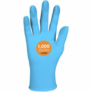 KleenGuard G10 Comfort Plus Blue Nitrile Gloves, Large, 4 mil Thickness, 9.5" Length, Ambidextrous, Powder-Free, Touchscreen Capable, Textured Fingertips, Light Blue, 100 Gloves per Box