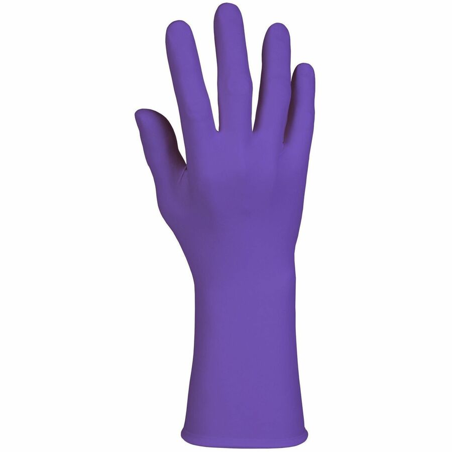Kimtech Purple Nitrile-Xtra Exam Gloves, Medium, 5.9 mil Thickness, 12" Length, Textured Fingertip, Powder-free, Latex-free, Non-sterile, Durable, Comfortable, Recyclable, Silicone-free, 10 Gloves per Carton