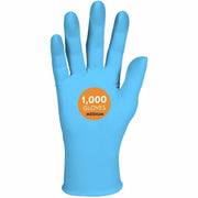 KleenGuard G10 Comfort Plus Blue Nitrile Gloves, 4 mil Thickness, 9.5" Length, Ambidextrous, Powder-Free, Touchscreen Capable, Textured Fingertips, Light Blue, 100 Gloves per Box