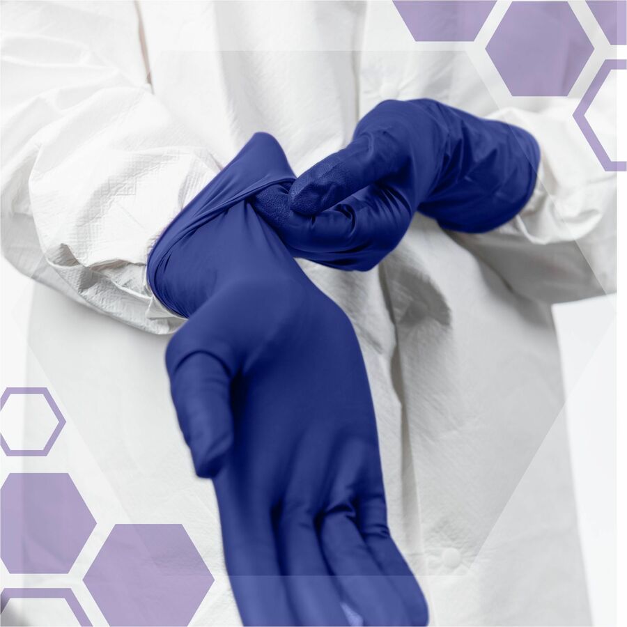 Kimtech Vista Nitrile Exam Gloves, Large, 4.3 mil Thickness, 9.5" Length, Purple, Textured Fingertip, Latex-Free, Powder-Free, Recyclable, 200 Gloves per Box