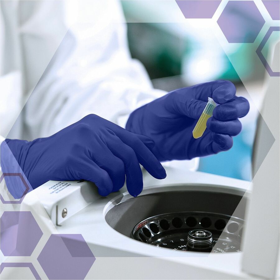 Kimtech Vista Nitrile Exam Gloves, X-Large, 4.3 mil Thickness, 9.5" Length, Purple, Textured Fingertips, Latex-Free, Powder-Free, Recyclable, 180 Gloves per Box