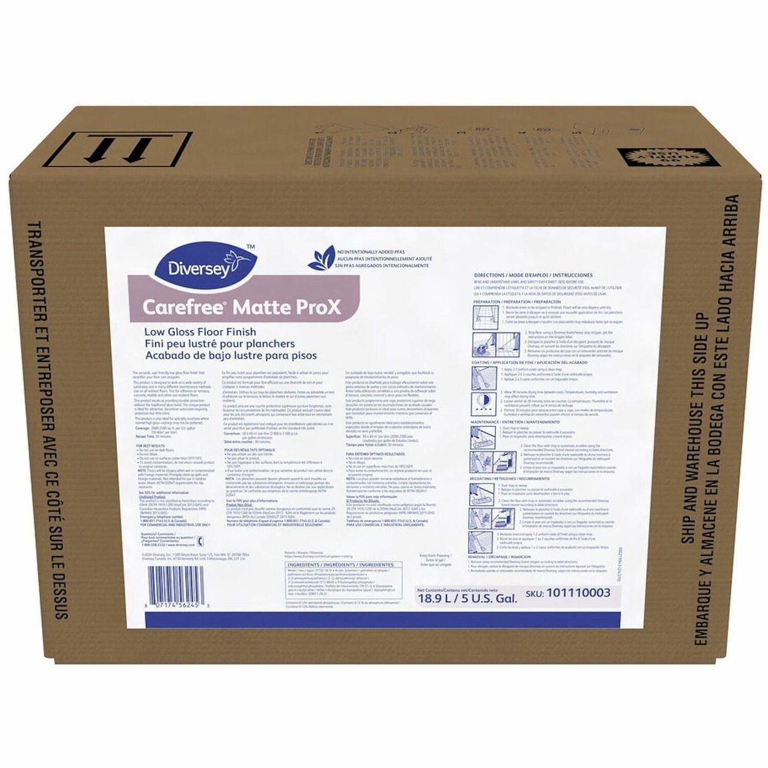 Diversey Carefree Matte ProX Floor Finish