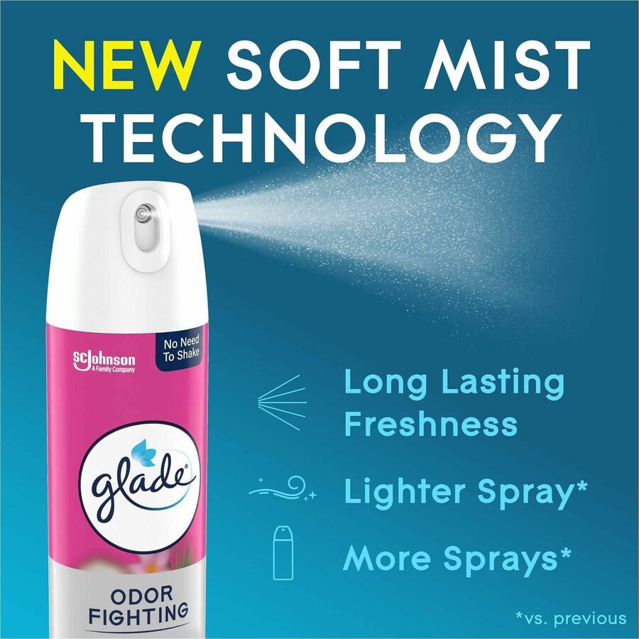 Glade Soft Mist Air Freshener Spray - Aerosol - 8 fl oz (0.3 quart) - Exotic Tropical Blossoms - Paraben-free, Odor Neutralizer, Phthalate-free, Long Lasting - 2 / Pack
