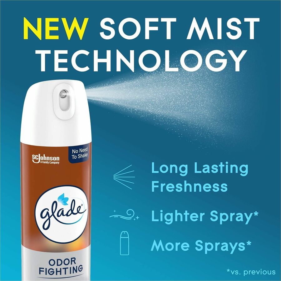 Glade Soft Mist Air Freshener Spray - Aerosol - 8.3 fl oz (0.3 quart) - Cashmere Woods - Paraben-free, Odor Neutralizer, Phthalate-free, Long Lasting - 2 / Pack
