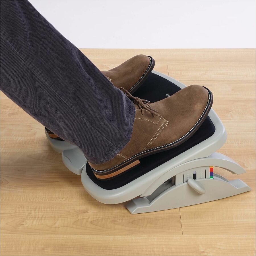 3.50" to 5" Adjustable Height - 30&deg; Tilt - Gray - 1 Each