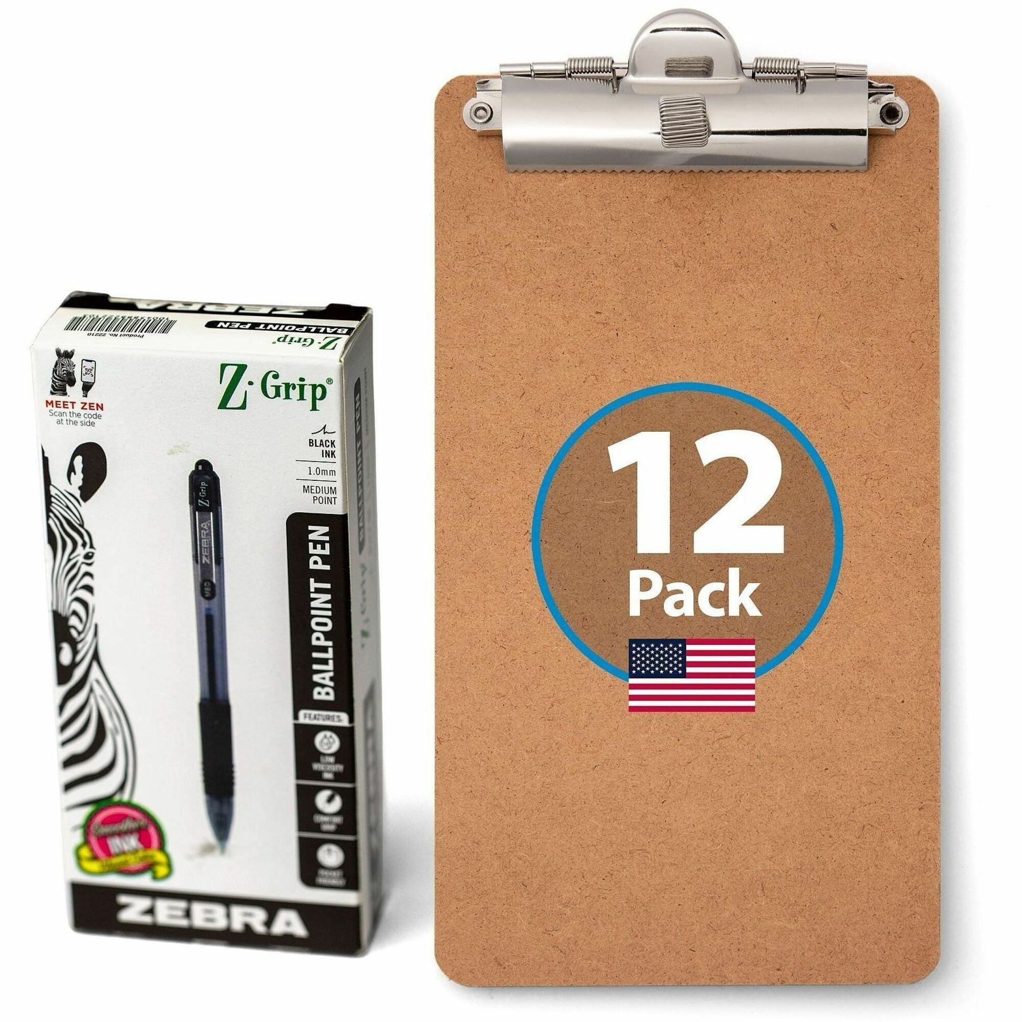 Officemate 83157 Receipt Clipboard, Top Clip, w/Pens, Top, 12pk