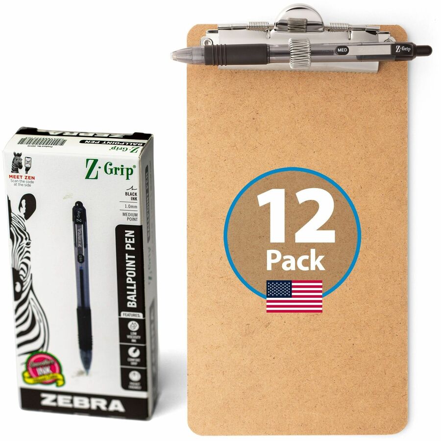Officemate 83157 Receipt Clipboard, Top Clip, w/Pens, Top, 12pk