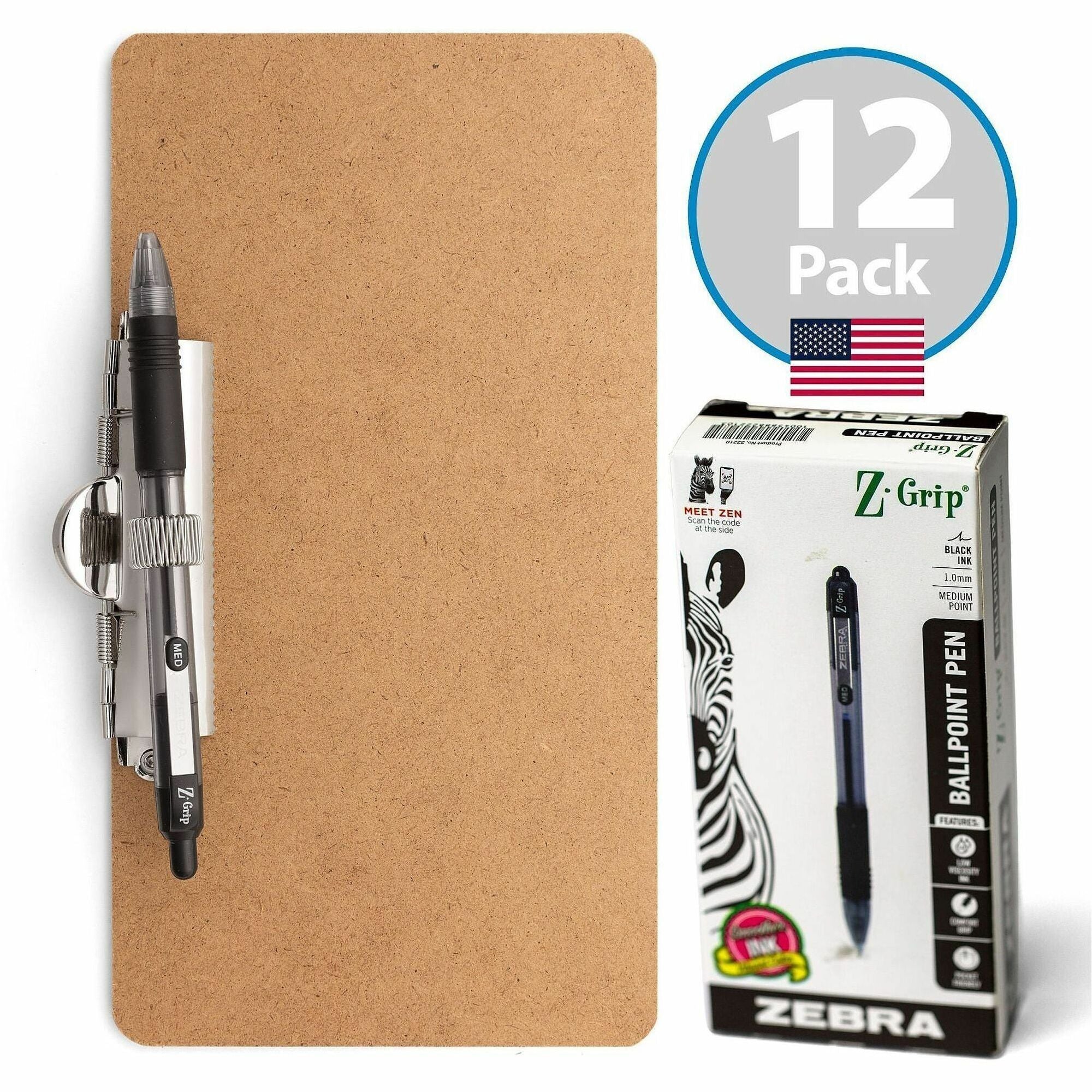 Officemate 83158 Receipt Clipboard, Side Clip, 12pk