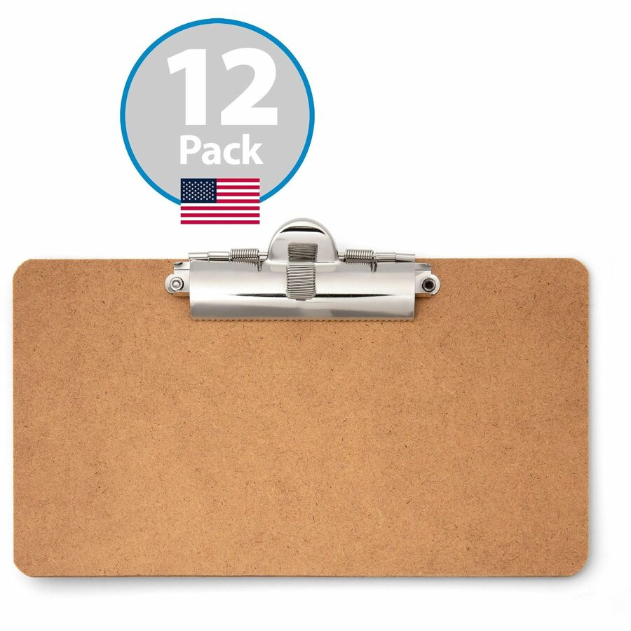 Officemate 83158 Receipt Clipboard, Side Clip, 12pk