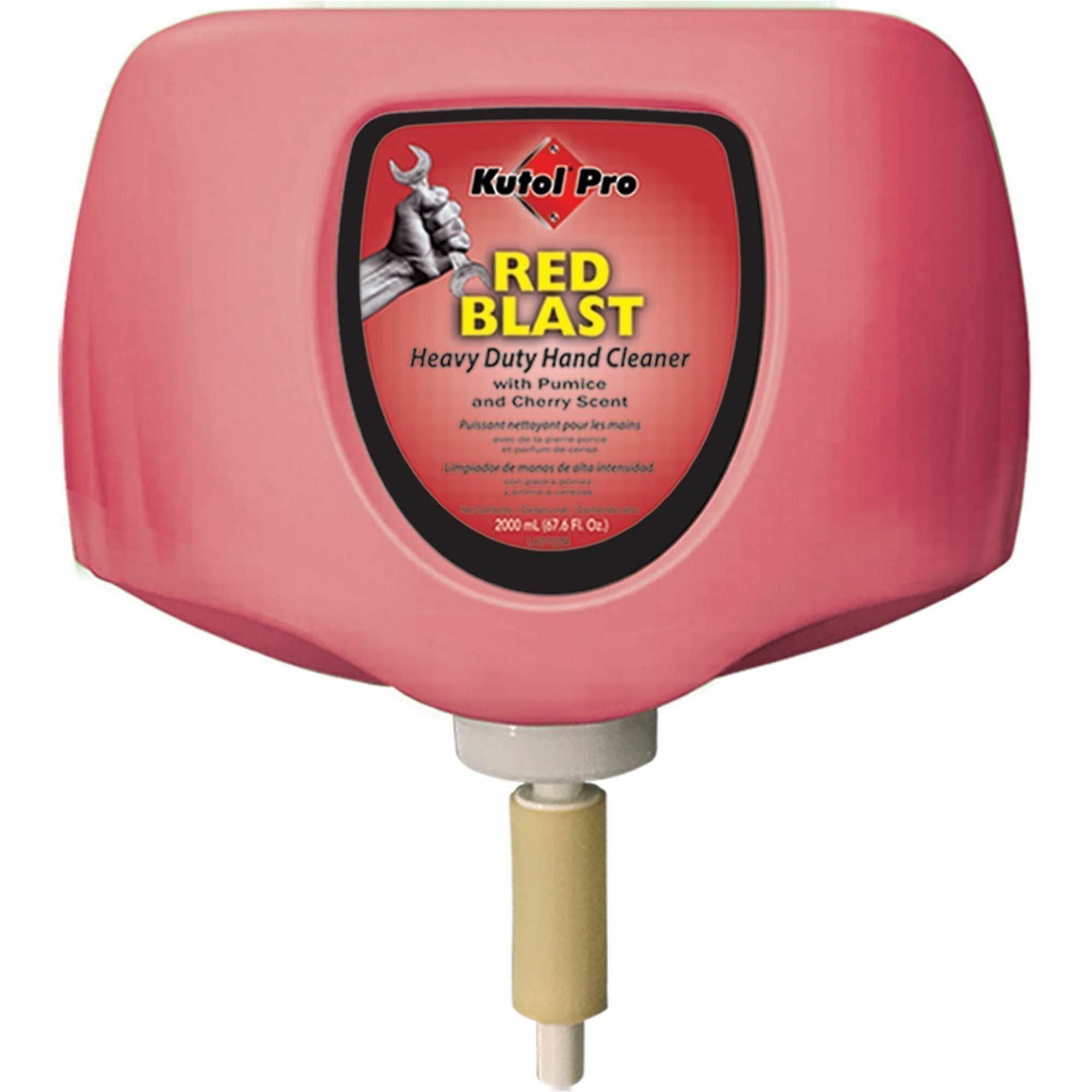 Cherry Scent - 2.11 quart - Soil Remover, Paint Remover, Ink Remover, Oil Remover, Grease Remover, Tar Remover, Dirt Remover, Cutting Fluid Remover - Hand, Industrial - Moisturizing - Red - Heavy Duty - 4 / Carton