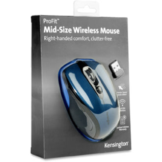 Optical - Wireless - Radio Frequency - 2.40 GHz - Sapphire Blue - USB - 1750 dpi - Scroll Wheel - 3 Button(s) - Right-handed - 1