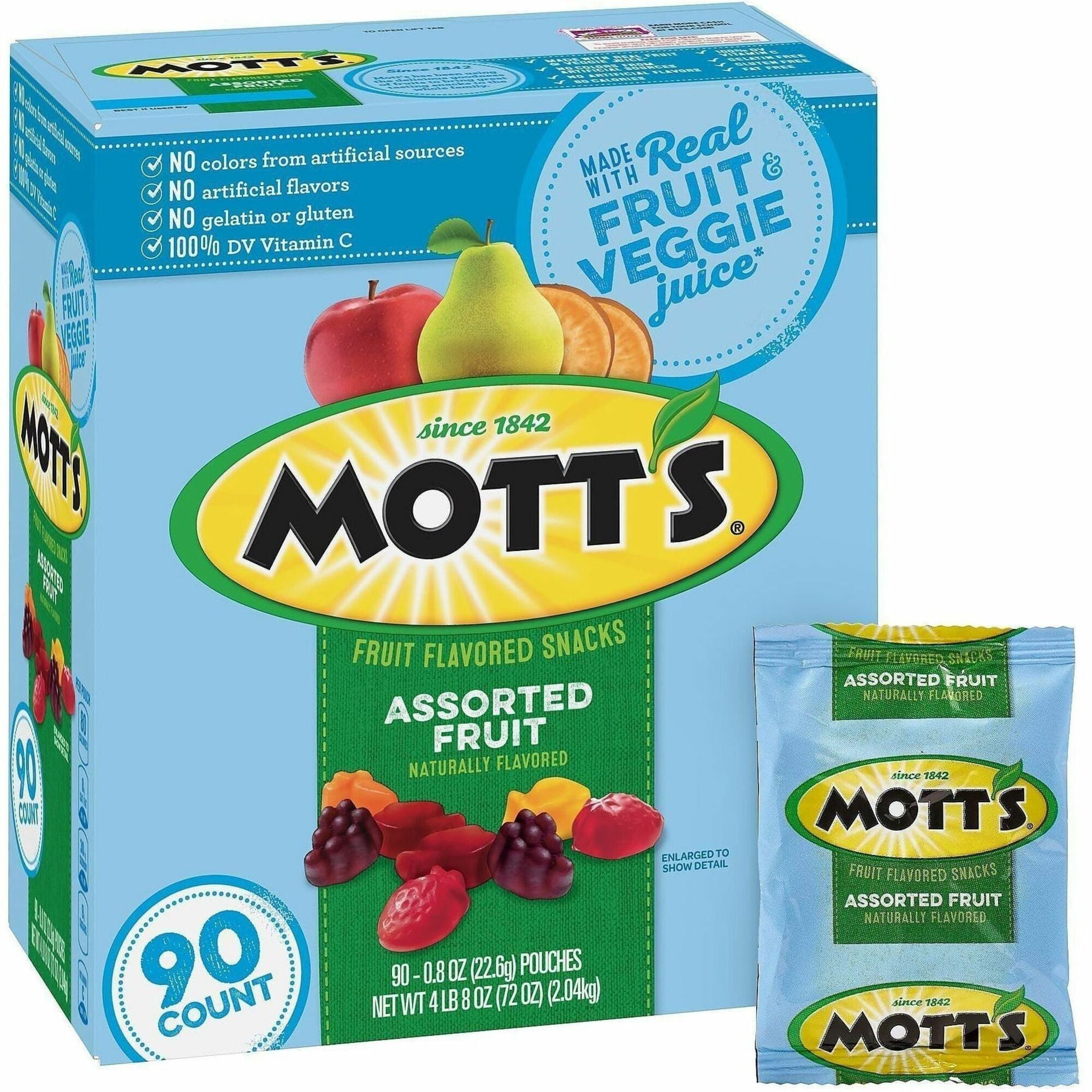 Individually Wrapped, Gluten-free - Assorted - 1 Serving Pouch - 90 / Carton