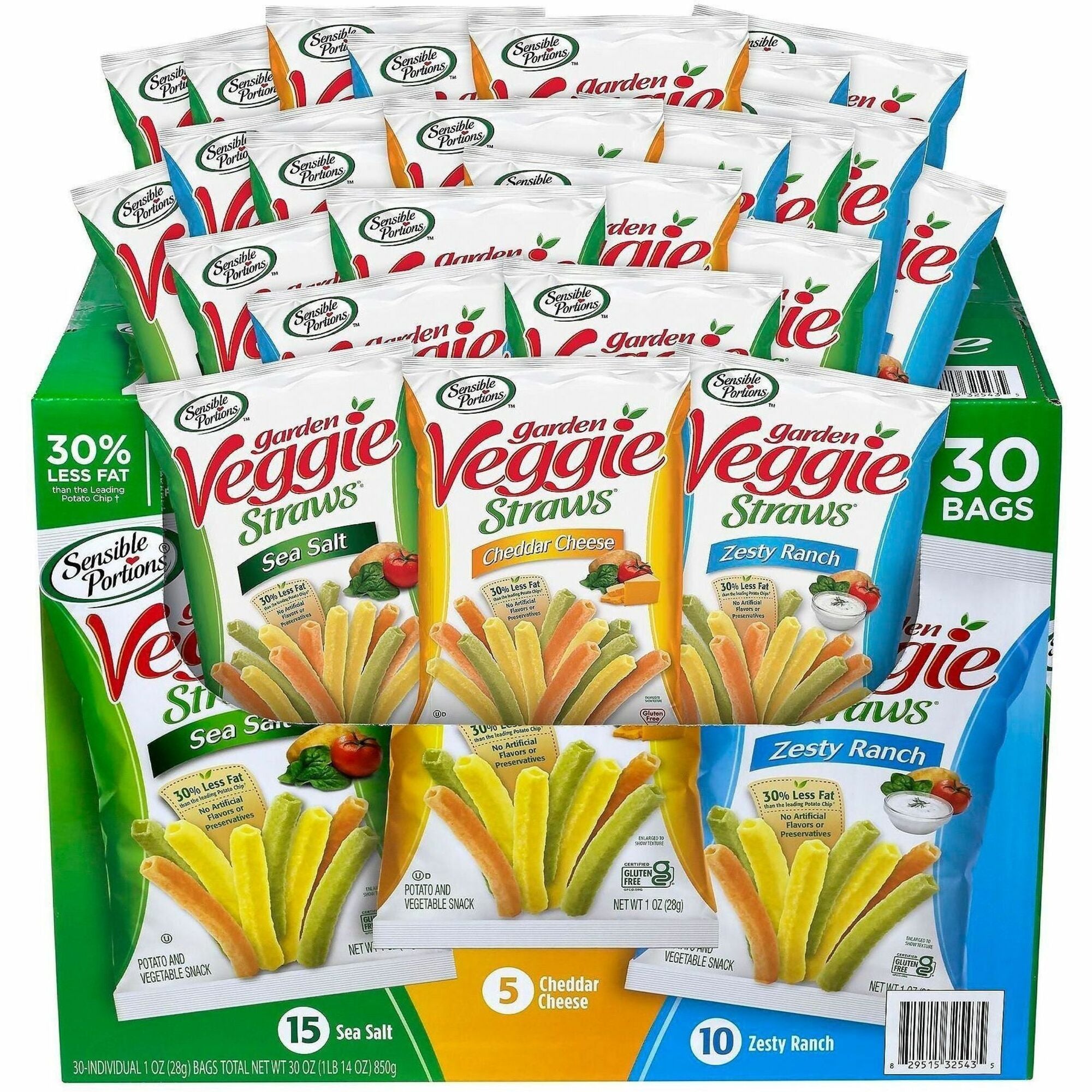 Low Fat, Cholesterol-free - Cheddar Cheese, Sea Salt, Zesty Ranch - 30 / Carton