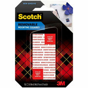 Scotch Removable Double-Sided Mounting Squares - 1" Length x 1" Width - White - Acrylic Adhesive - For Mount Picture/Poster, Mounting Decoration, Mounting Artwork - 1 Pack