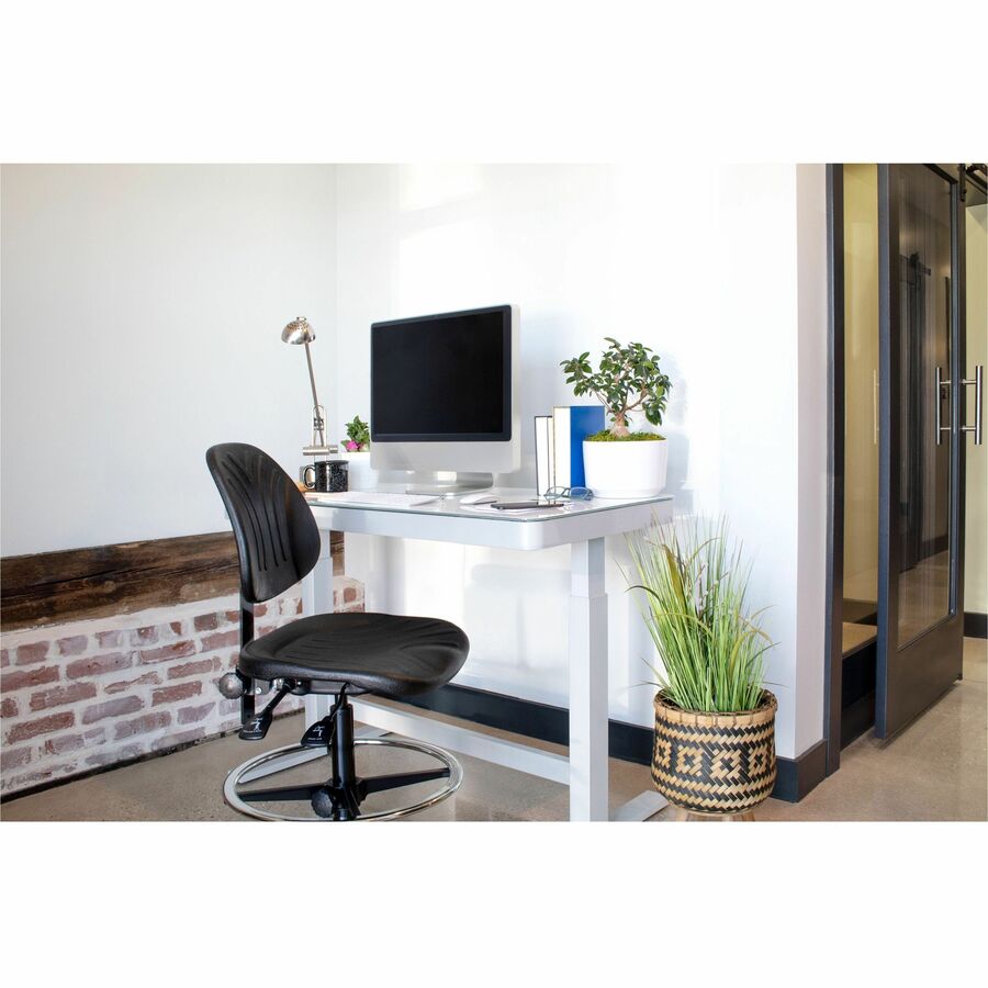 BEVCO Dura Series Heavy-Duty Chair - Polyurethane Seat Material - Black Back Color - High Back - 5-star Base - Black - 1 Each
