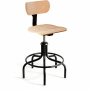 Natural Wood Seat Color - Maple, Plywood Seat Material - Plywood Back Material - Black Frame Color - Round Leg, 5-star Base - 1 Each
