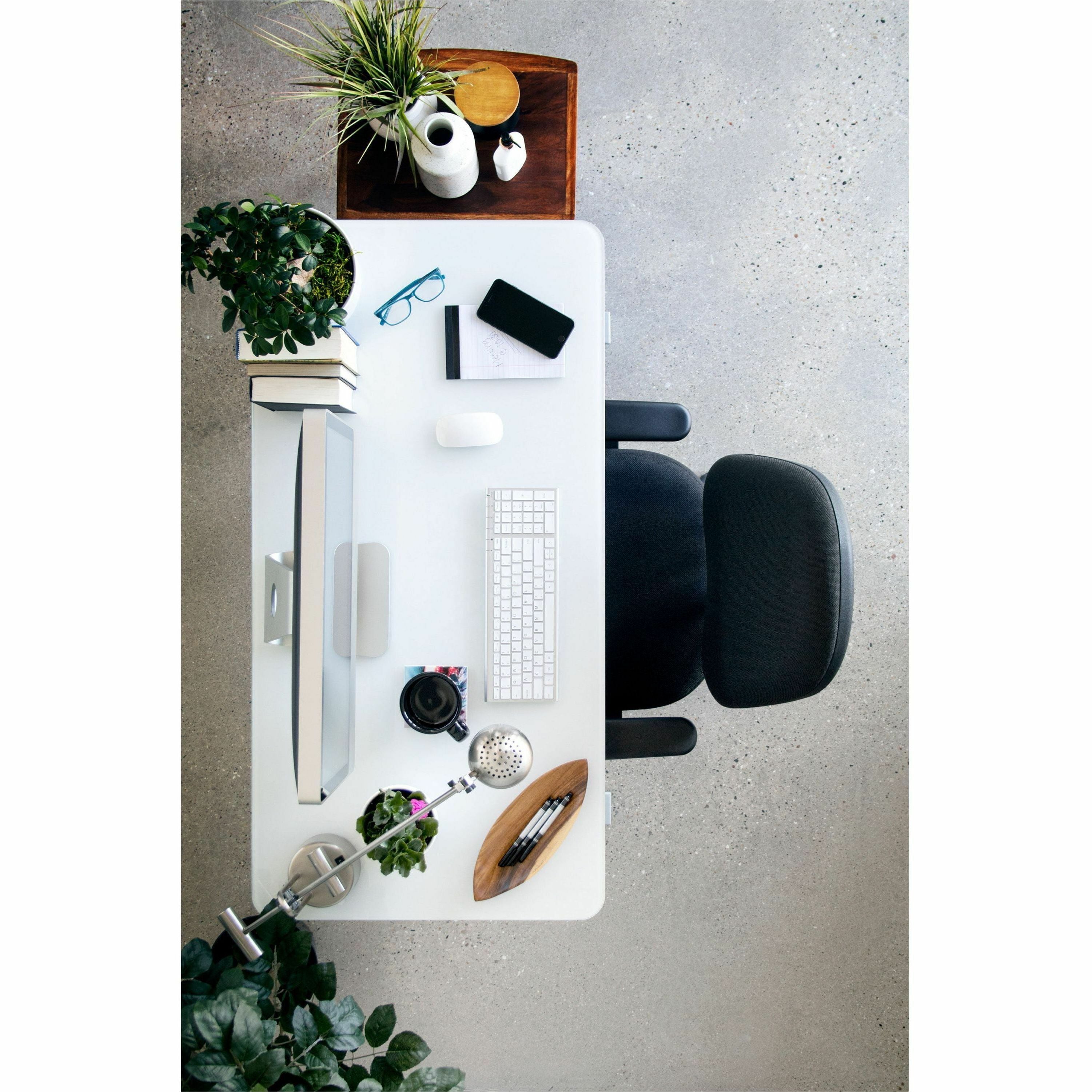BEVCO Integra Series Chair, High Back, Black Fabric Seat, Polypropylene Back, 5-Star Black Nylon Base, Adjustable Height 24"-34", Footring, 1 Each