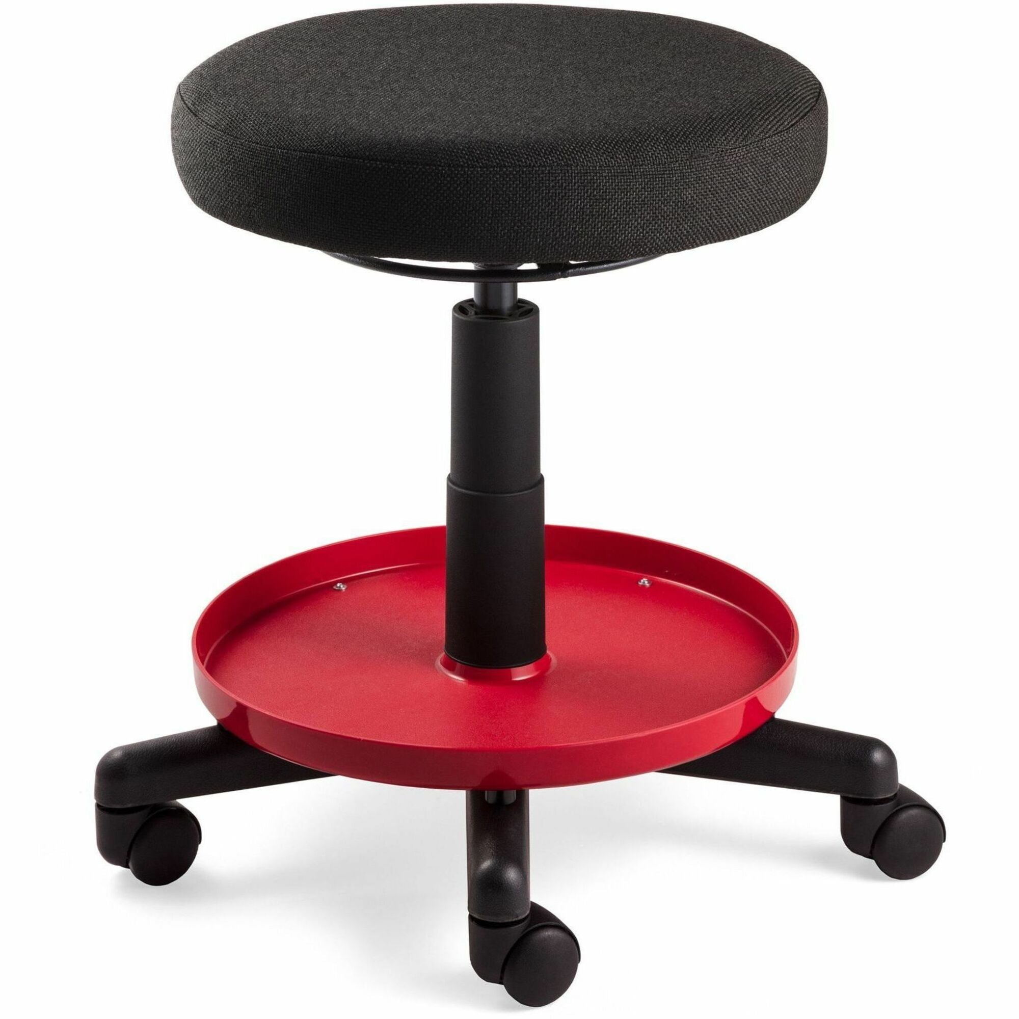 BEVCO Value-Line Repair Stool - 5-star Base - Black - Fabric - 1 Each