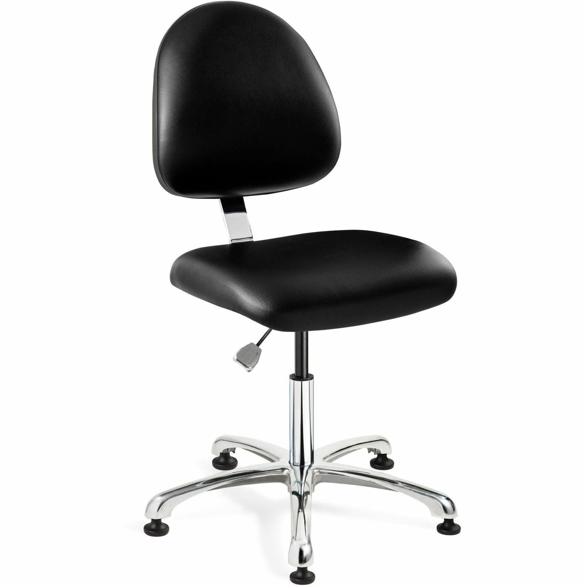 BEVCO Integra Series Chair - Polypropylene Back Material - Mid Back - 5-star Base - Black - Vinyl, Foam - 1 Each