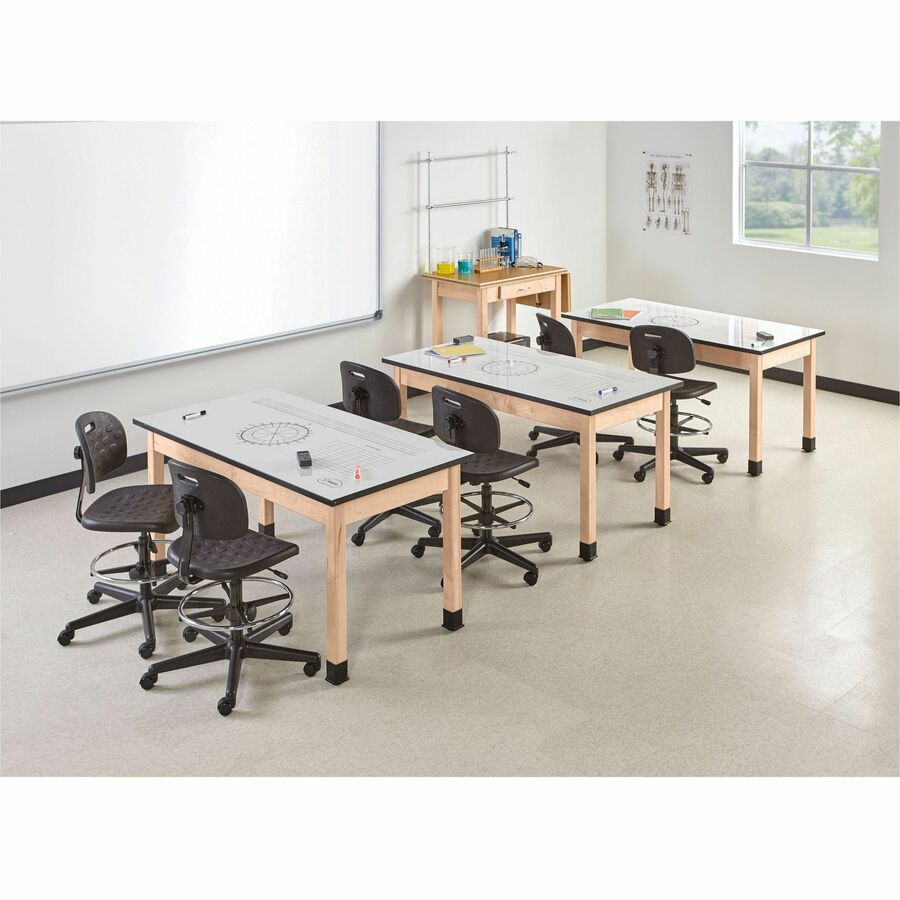 Polyurethane Seat Material - 5-star Base - Black - 1 Each