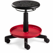BEVCO Value-Line Repair Stool - Black Seat Color - Polyurethane Seat Material - 5-star Base - 1 Each