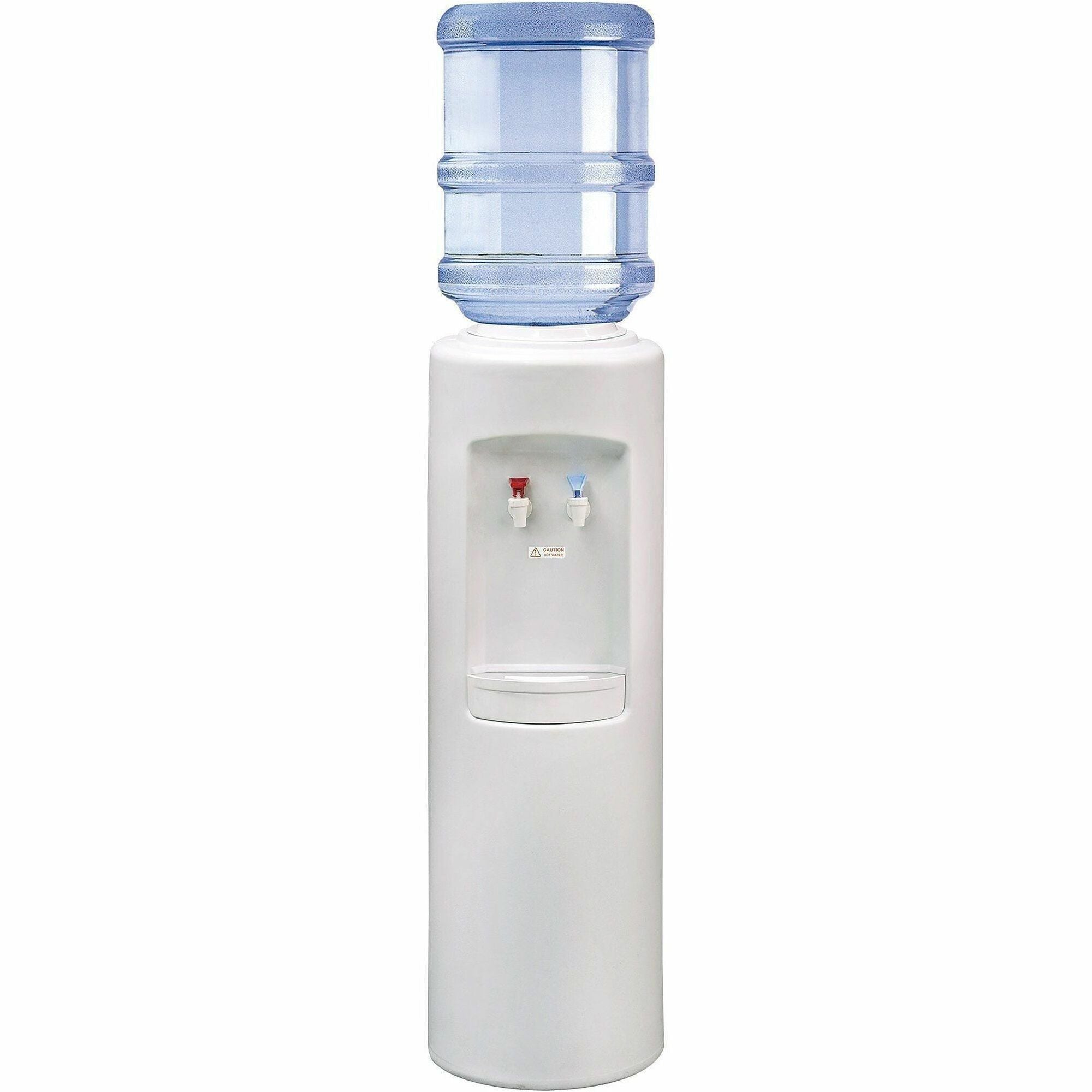 Crystal Mountain Aspen Hot and Cold Water Cooler - 3.60 quart - Polyethylene - 38.6" x 12.6" x 12.6" - White