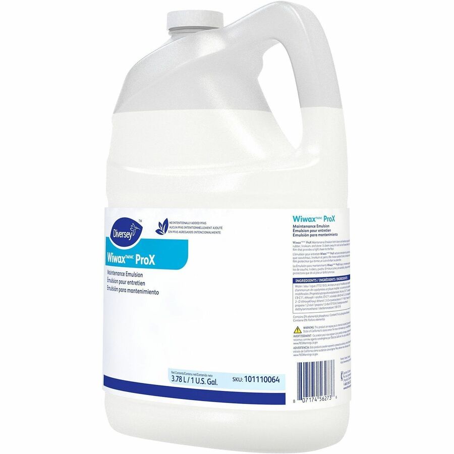 Diversey Care Wiwax Cleaning/Maintenance Emulsion - For Multi Surface - Concentrate - Liquid - 128 fl oz (4 quart) - 8.5 pH - Characteristic Scent - White Bottle - 1 Each