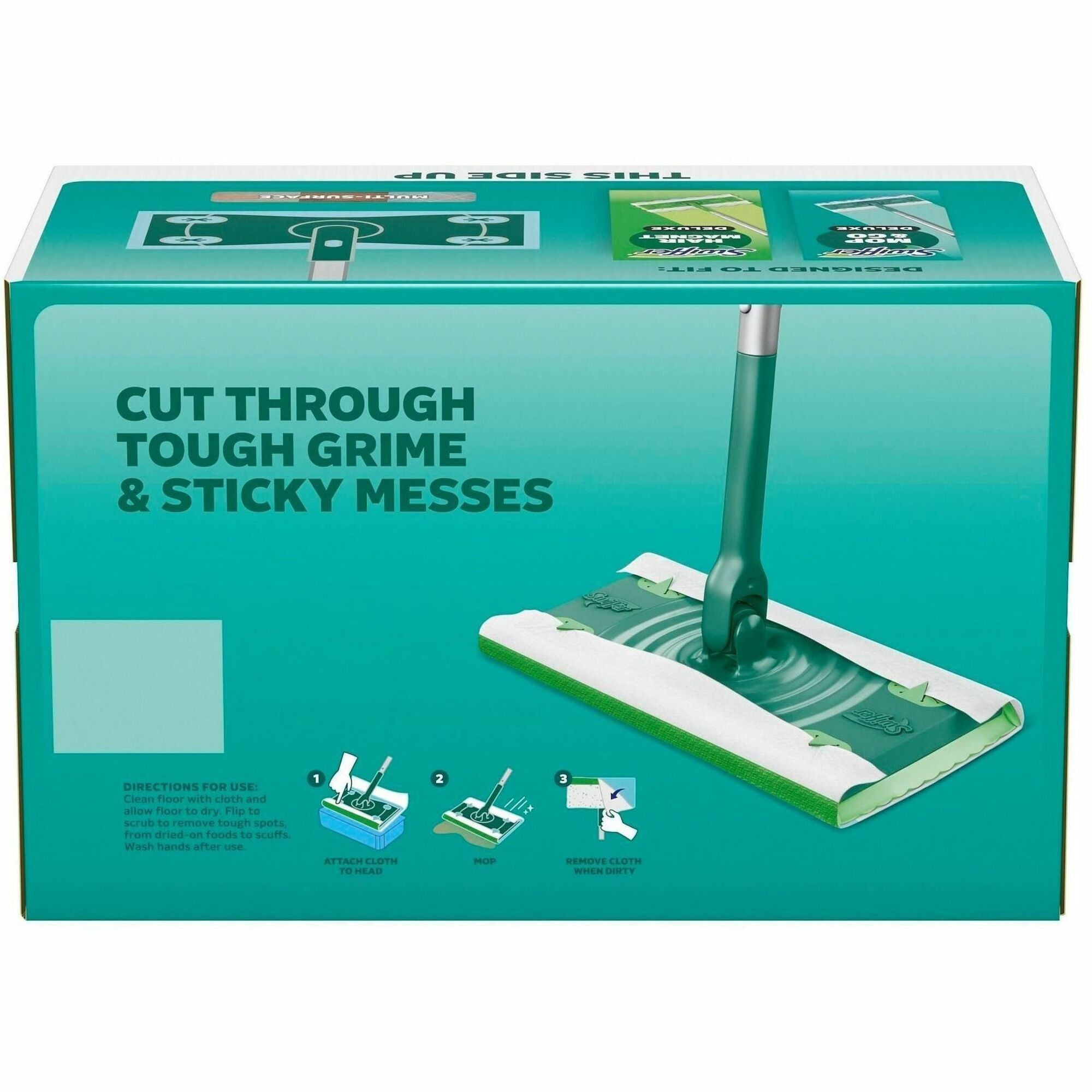 Swiffer Sweeper Wet Mop Cloths, Lavender Scent, Textured, Blue, 8" x 10", 19 Cloths per Pack, 2 Packs per Carton