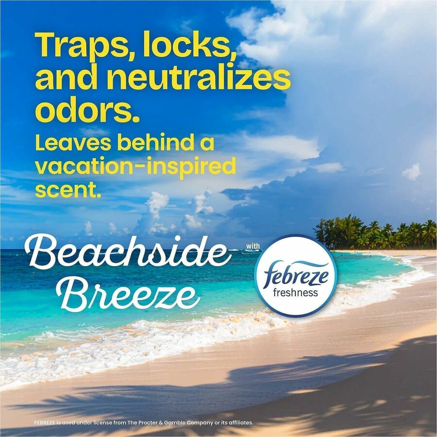 Glad OdorShield Drawstring Trash Bags, Beachside Breeze Scent, Small 4 Gallon, 18" x 17" x 0.50 mil, White, 80 Bags