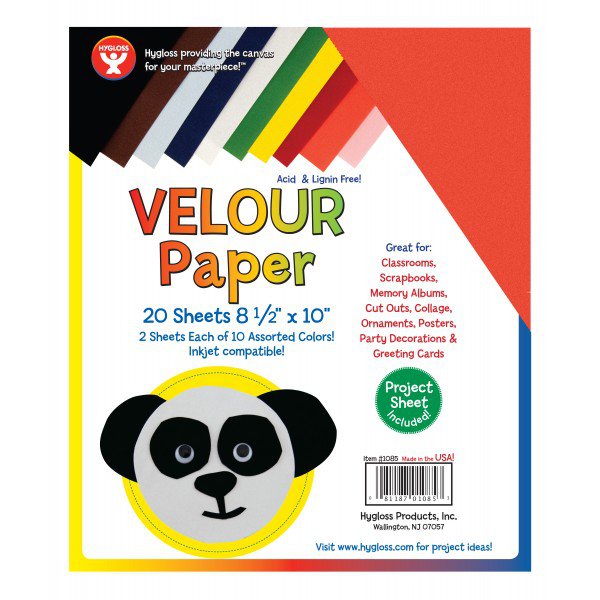 Velour Paper - 10 sheets 8.5"x11", Green