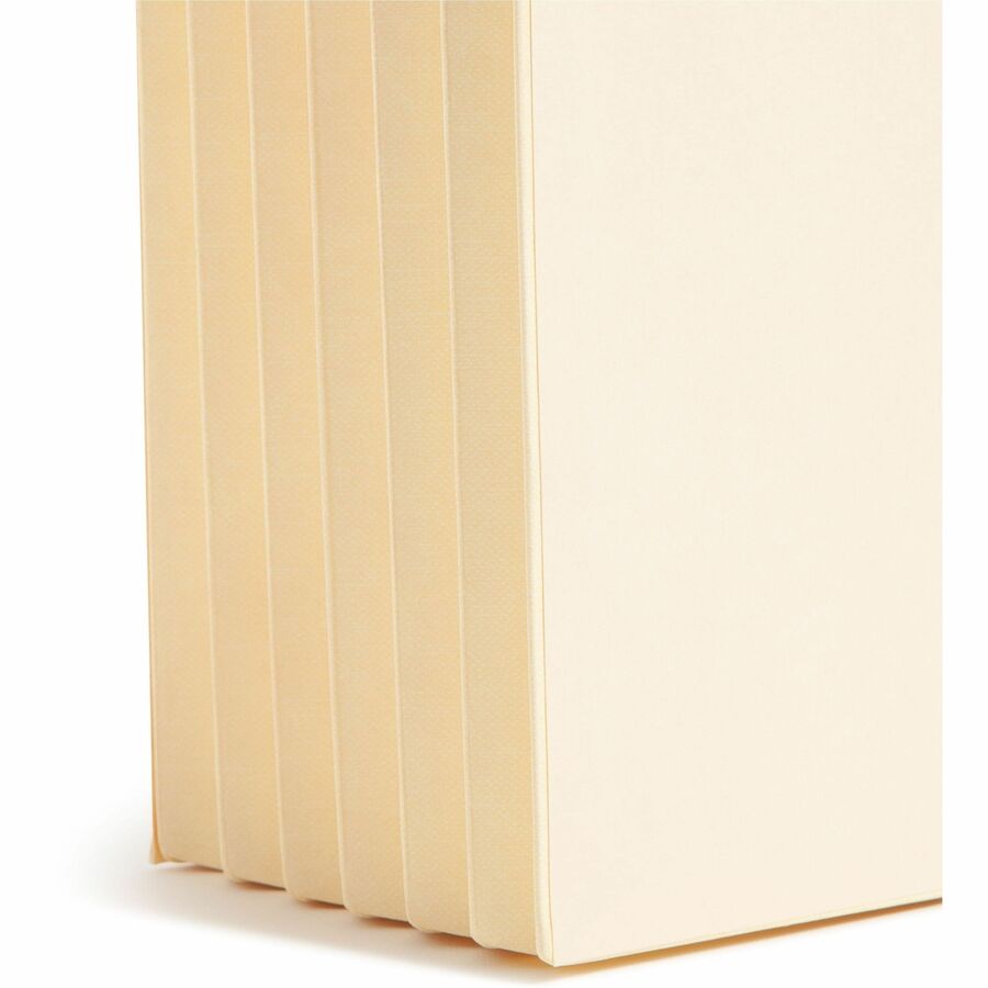 Smead Straight Tab Cut Letter Recycled File Pocket - 8 1/2" x 11" - 5 1/4" Expansion - 2 Plys - Manila - Manila - 10% Recycled - 10 / Box