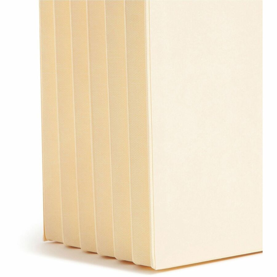Smead Straight Tab Cut Letter Recycled File Pocket - 8 1/2" x 11" - 5 1/4" Expansion - 2 Plys - Manila - Manila - 10% Recycled - 10 / Box