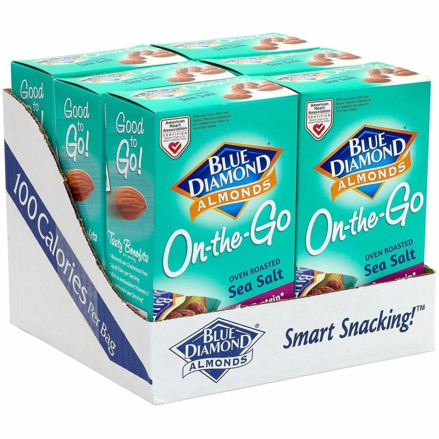 Green Rabbit Snack Box, Sea Salt Almonds, 0.60 oz Packs, 42 per Carton