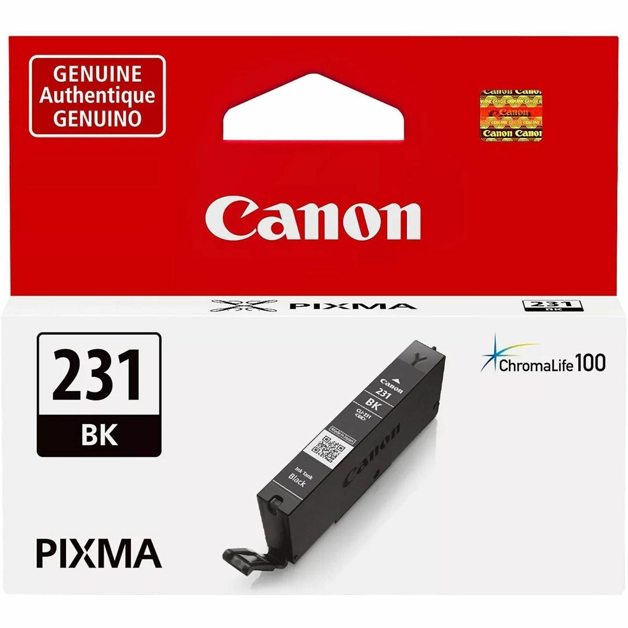 Canon CLI-231 Original Standard Yield Inkjet Ink Cartridge - Black - 1 Each