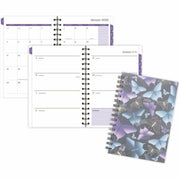 At-A-Glance Mariah Weekly Monthly Planner, 12 Months, Jan-Dec 2026, 5.5" x 8.5", Twin Wire, Blue/Purple, Poly Cover, 1 Each