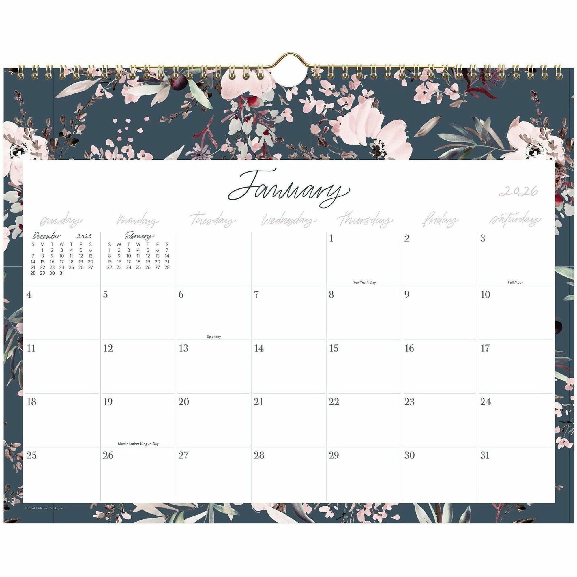 Cambridge Calista Floral Monthly Wall Calendar