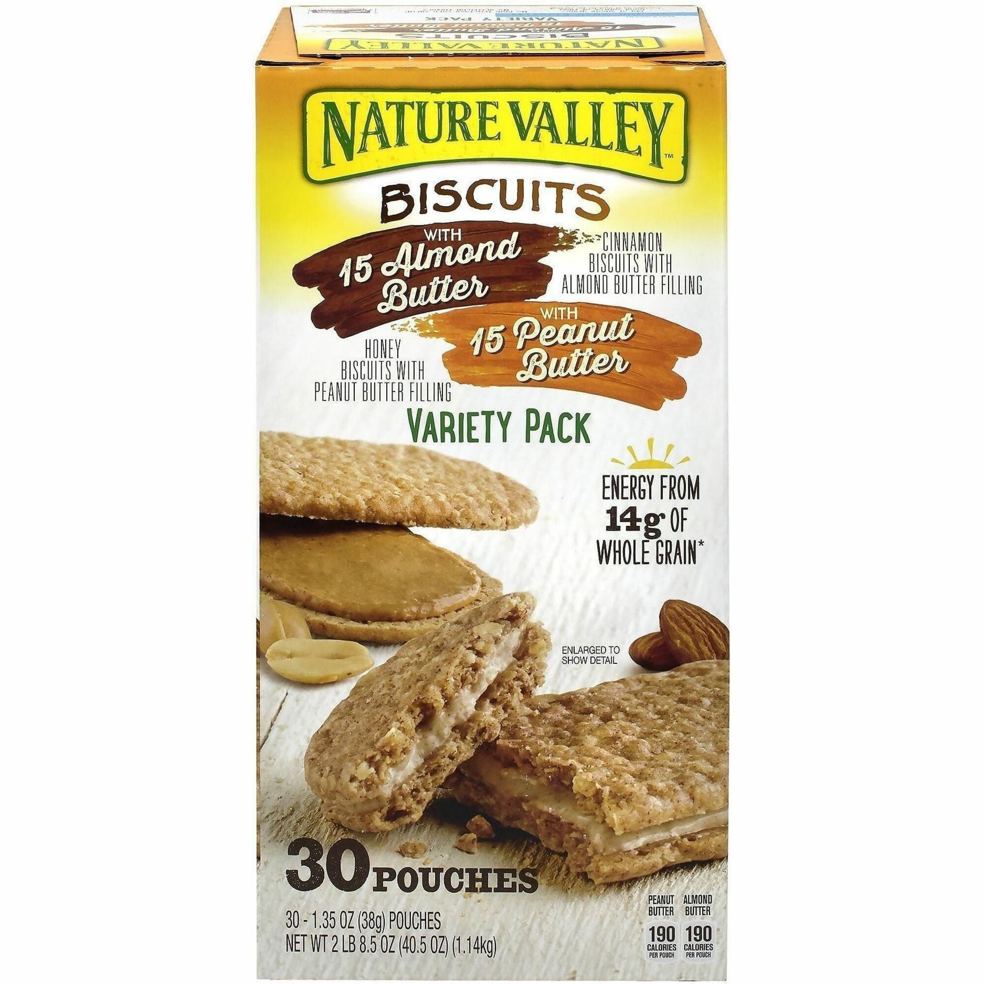 Green Rabbit Snack Box, Almond Butter & Peanut Butter, No Artificial Flavor, No High Fructose Corn Syrup, Individually Wrapped, 1.35 oz, 30/Carton