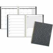 At-A-Glance Hera Weekly Monthly Planner, 12 Months, January 2026–December 2026, 8.5" x 11", Twin Wire, Black/Gold Poly Cover, Tabbed, Double-Sided Pocket, Note Page, Sticker Sheet, 1 Each
