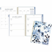 Cambridge Leah Bisch Weekly Monthly Planner, 12 Months, Jan-Dec 2026, Letter Size 8.5" x 11", Ciara Floral, Twin Wire, Poly Cover, Includes Double-sided Pocket & Sticker Sheet, 1 Each