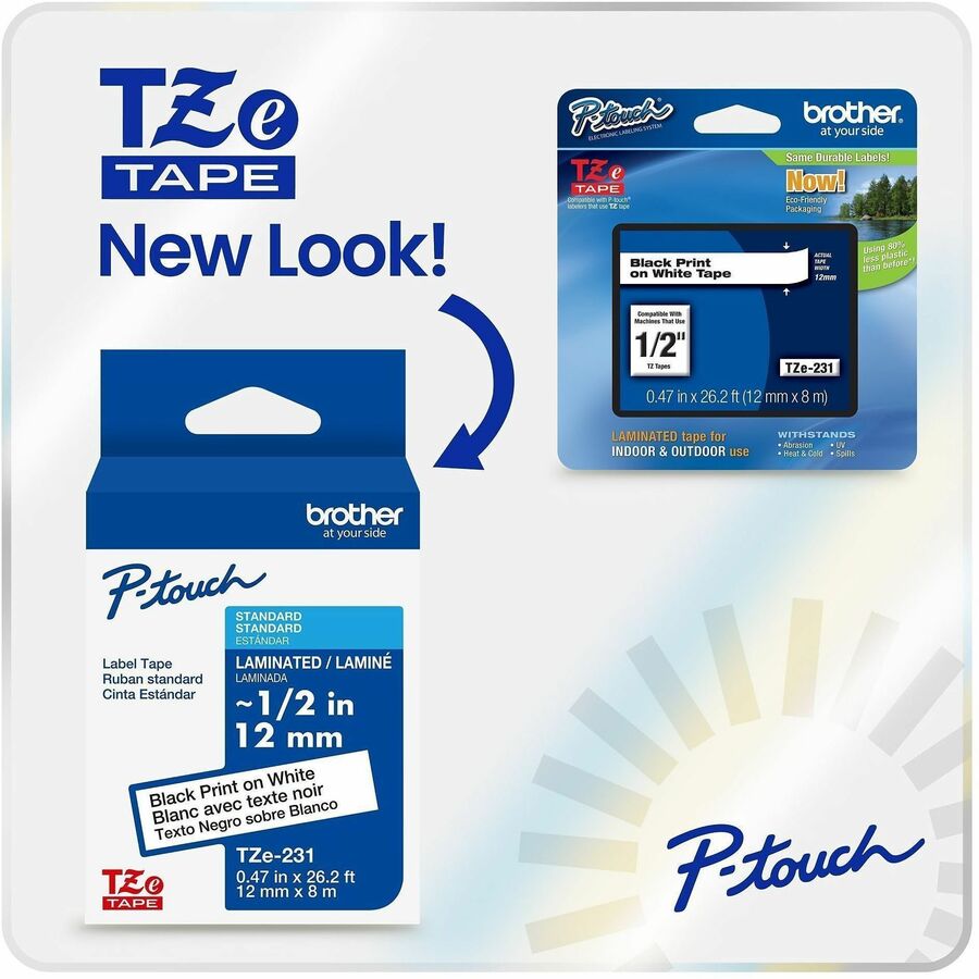 Brother P-touch TZe Laminated Label Tape