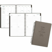 At-A-Glance Signature Large Weekly/Monthly Planner, 13-Month, January 2026–January 2027, 5.5" x 8.5", Twin Wire, Gray, 1 Each