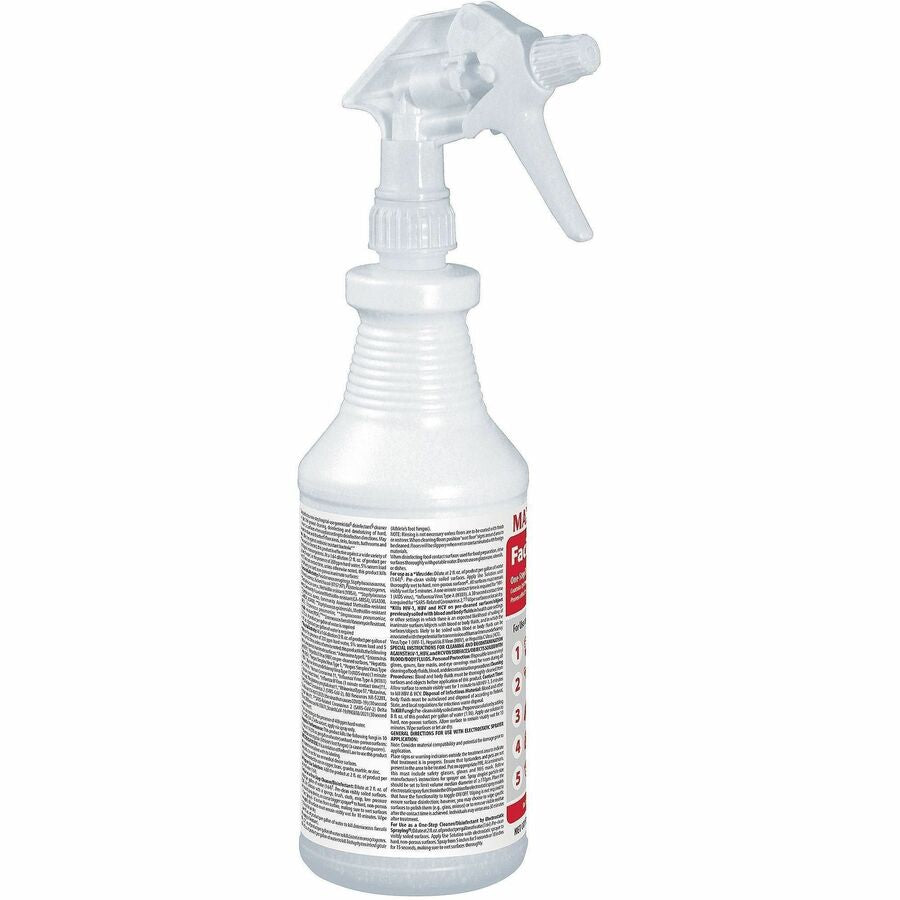 For Multi Surface, Multipurpose - Concentrate - Liquid - 128 fl oz (4 quart) - Recommended For: Odor Remover, Mildew Odor Remover, Bacteria Remover, Germs Remover, Virus Remover, Mold Remover - Deodorize, Fragrance-free, Bleach-free - White - 6 / Carton