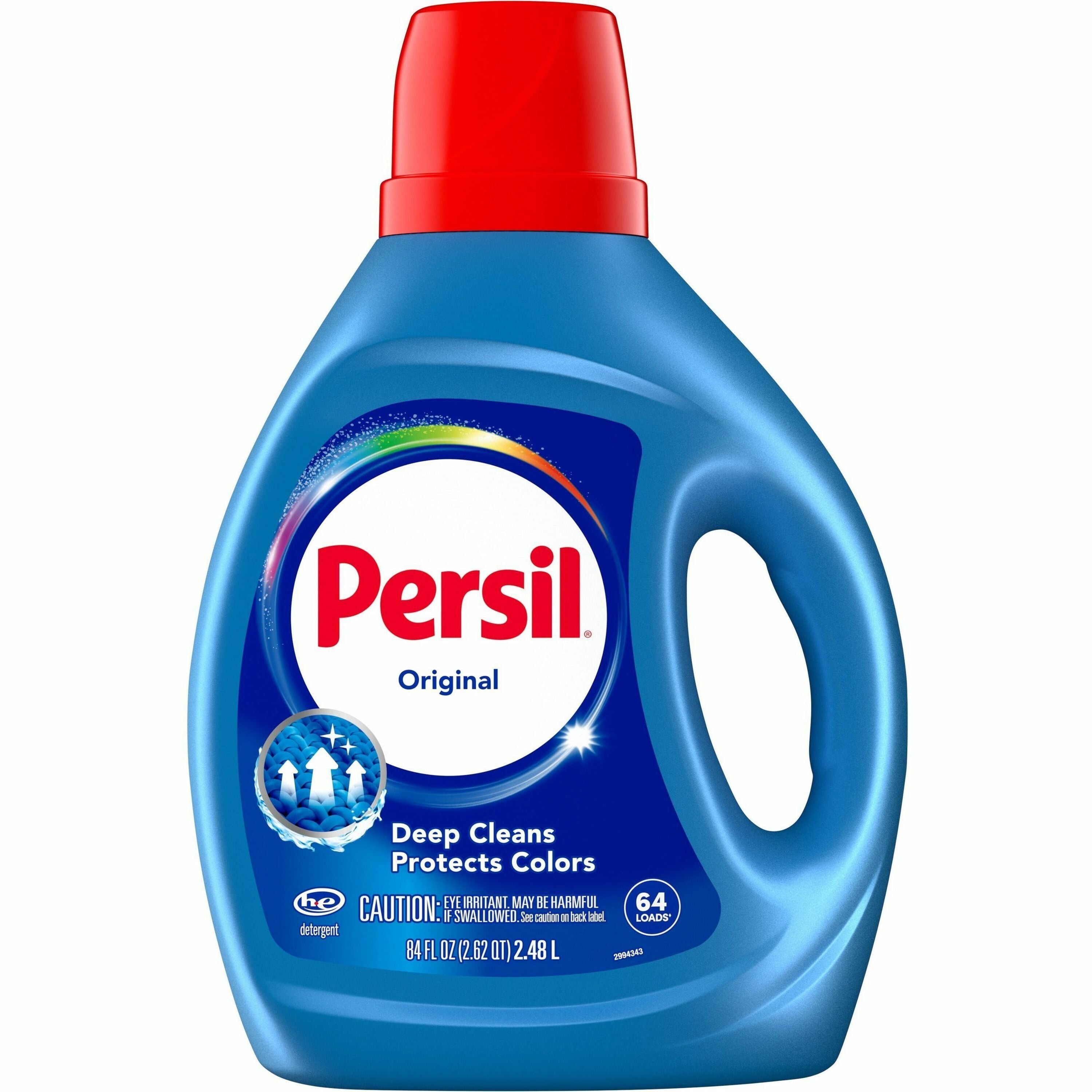 Persil ProClean Power-Liquid Detergent - For Fabric, Laundry, Clothes - Liquid - 100 fl oz (3.1 quart) - Original Scent - 64 Loads - Recommended For: Stain Remover - Fade Resistant, Long Lasting - Blue - 4 / Carton